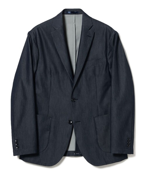 B:MING by BEAMS（ビーミングバイビームス）の「COOL MOTION(R) デニムライク 2ボタン ジャケット (セットアップ対応／ナローフィット)（テーラードジャケット・メンズ・インディゴブルー・S/M/L/XL）」の4枚目の写真