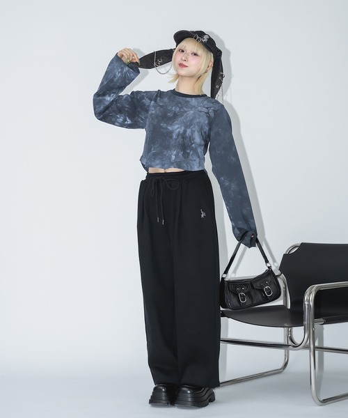 17HR(セブンティーンアワーズ)の「タイダイクロップドロンT(Tシャツ/カットソー・レディース・グレー/ダークブルー・FREE)」の6枚目の写真