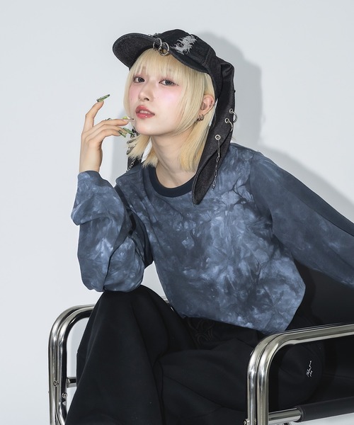 タイダイクロップドロンT（Tシャツ/カットソー）｜17HR