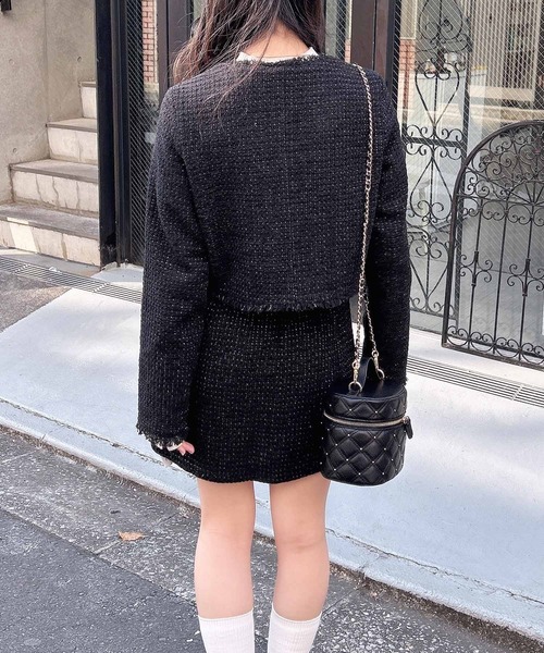 INGNI（イング）の「ツイードラップスカパン／B(セットアップ対応)（スカート・レディース・ブラック/サックスブルー/オフホワイト・FREE）」の13枚目の写真