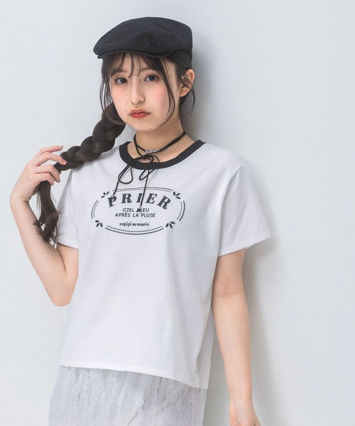 repipi armario（レピピ アルマリオ）の「PRIERリンガーTシャツ（T