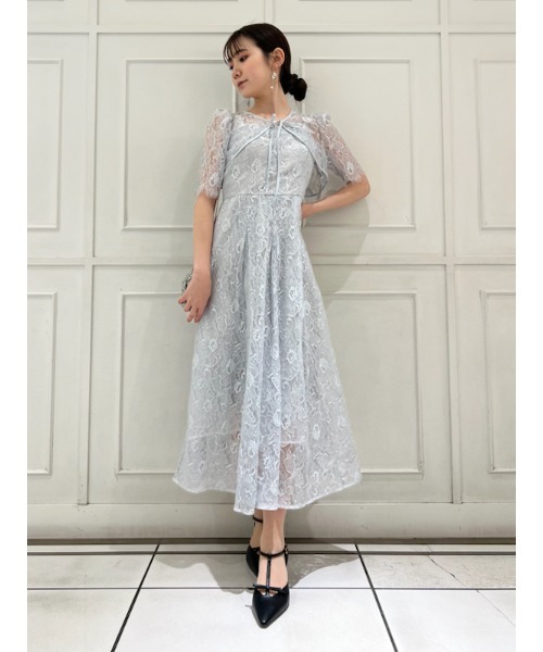 【美品】SNIDEL レースボレロドレス 結婚式 オケージョンドレス SNIDEL スナイデル レースボレロレイヤードタイトスリットドレス