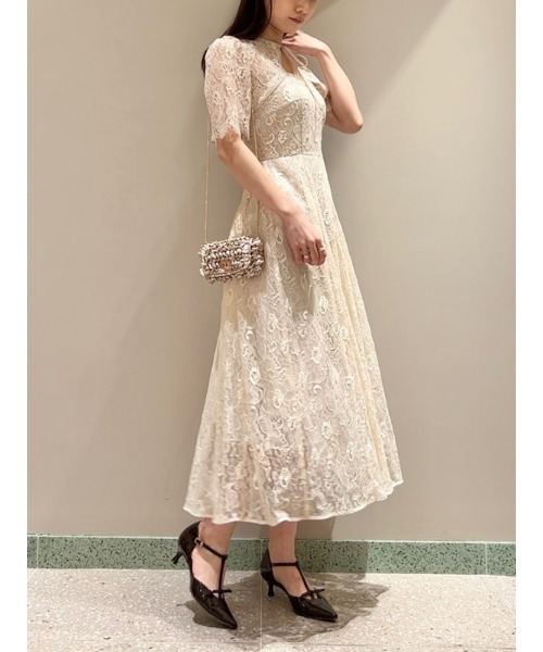 ユ*キ様 snidel パーティードレス ドレス ワンピース スナ ボレロ ノー SNIDEL（スナイデル）の「レースボレロドレス（ワンピース