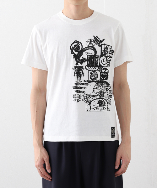 Wave of Sand(ウェーブオブサンド)の「【Wave of Sand / ウェーブ オブ サンド】CHRIS LLOYD PRINT TEE(Tシャツ/カットソー・メンズ・ブラック系その他/ホワイト・SMALL/MEDIUM)」の9枚目の写真