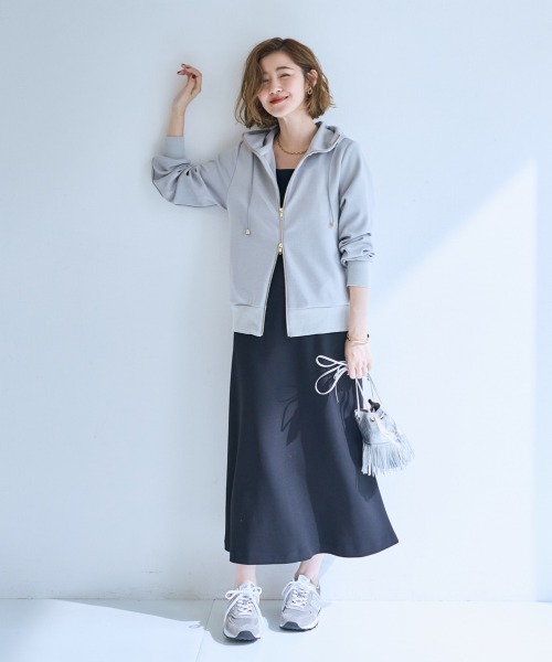 SMILE LAND（スマイルランド）の「＜大きいサイズ＞ハイウエスト切替キャミワンピース【OtonaSMILE】（ワンピース・レディース・ブラック/ピンク・L/LL/3L/4L/5L）」の3枚目の写真