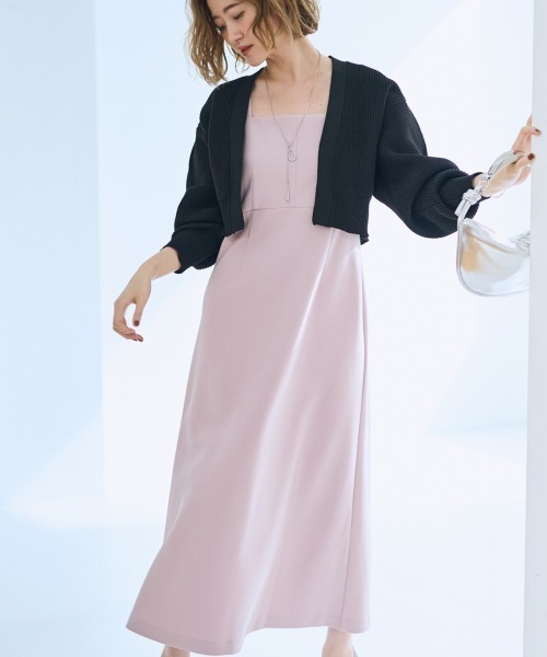 SMILE LAND（スマイルランド）の「＜大きいサイズ＞ハイウエスト切替キャミワンピース【OtonaSMILE】（ワンピース・レディース・ブラック/ピンク・L/LL/3L/4L/5L）」の10枚目の写真