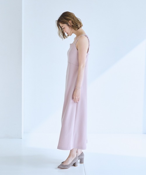 SMILE LAND（スマイルランド）の「＜大きいサイズ＞ハイウエスト切替キャミワンピース【OtonaSMILE】（ワンピース・レディース・ブラック/ピンク・L/LL/3L/4L/5L）」の11枚目の写真