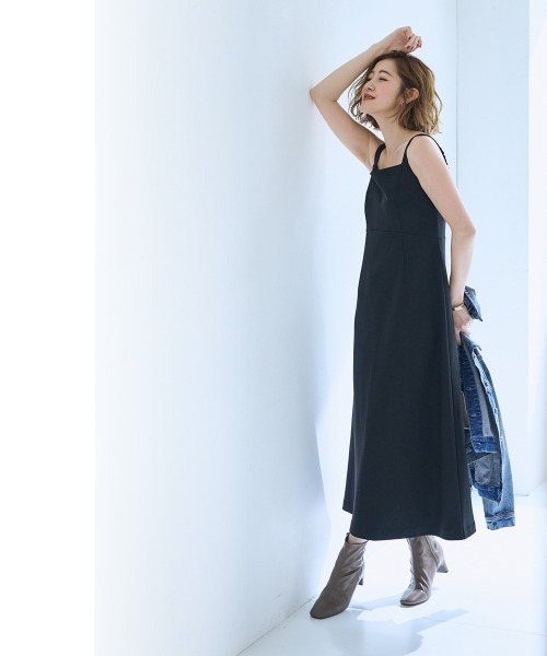 SMILE LAND（スマイルランド）の「＜大きいサイズ＞ハイウエスト切替キャミワンピース【OtonaSMILE】（ワンピース・レディース・ブラック/ピンク・L/LL/3L/4L/5L）」の18枚目の写真