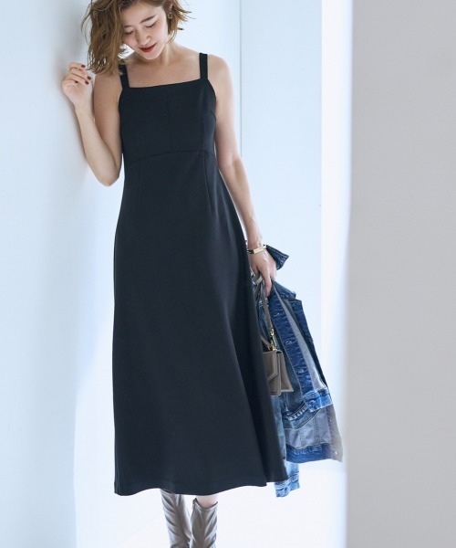 SMILE LAND（スマイルランド）の「＜大きいサイズ＞ハイウエスト切替キャミワンピース【OtonaSMILE】（ワンピース・レディース・ブラック/ピンク・L/LL/3L/4L/5L）」の22枚目の写真