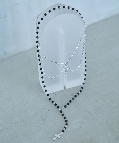 HARE（ハレ）の「ロザリオデザイン2Pセットネックレス(HARE)（ネックレス・レディース・ブラック・FREE）」の2枚目の写真