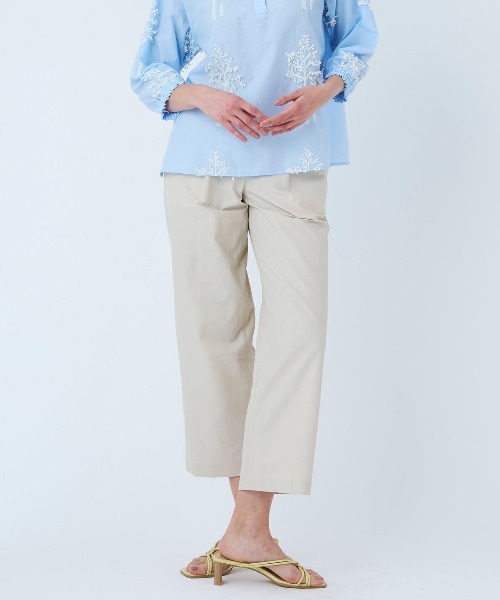 STUDIO PICONE(スタジオピッコーネ)の「コットン混撥水ワイドパンツ(その他パンツ・レディース・ベージュ/イエロー/ホワイト/ブラック・M/L/LL)」の8枚目の写真