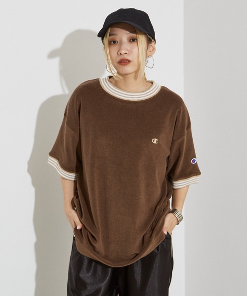 Champion(チャンピオン)の「【WEB限定】Champion パイル Tシャツ(Tシャツ/カットソー・レディース・ブラウン/ホワイト・フリー)」の5枚目の写真