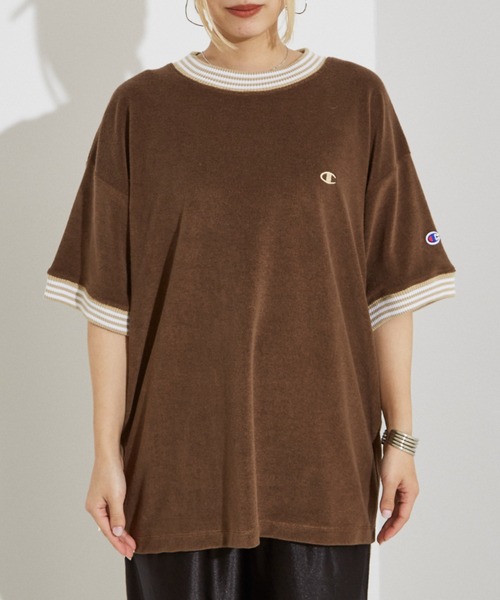 Champion(チャンピオン)の「【WEB限定】Champion パイル Tシャツ(Tシャツ/カットソー・レディース・ブラウン/ホワイト・フリー)」の6枚目の写真