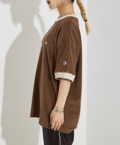 Champion(チャンピオン)の「【WEB限定】Champion パイル Tシャツ(Tシャツ/カットソー・レディース・ブラウン/ホワイト・フリー)」の7枚目の写真