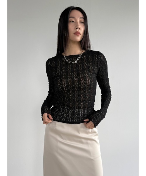 tシャツ 「DIDOT.」フラワーレースメロウTEE レディース DIDOT.】フラワーレースメロウTEE（Tシャツ/カットソー）｜Didot