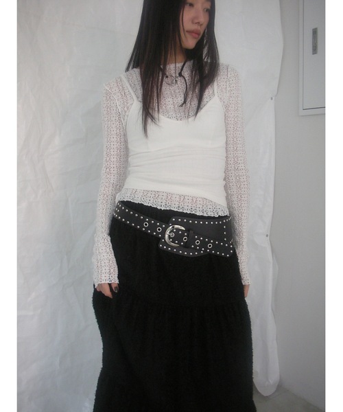 tシャツ 「DIDOT.」フラワーレースシアーメロウTEE レディース DIDOT.】フラワーレースメロウTEE（Tシャツ/カットソー）｜Didot