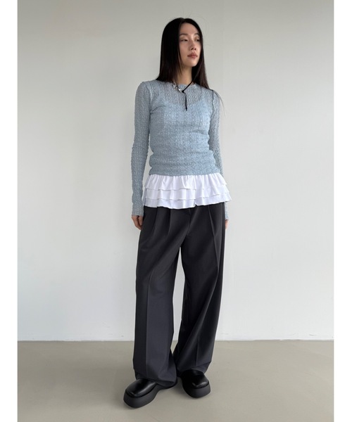 tシャツ 「DIDOT.」フラワーレースメロウTEE レディース DIDOT.】フラワーレースメロウTEE（Tシャツ/カットソー）｜Didot