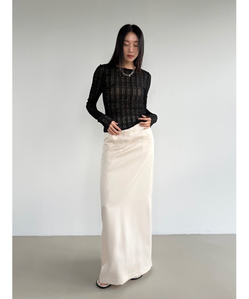 tシャツ 「DIDOT.」フラワーレースシアーメロウTEE レディース DIDOT.】フラワーレースメロウTEE（Tシャツ/カットソー）｜Didot