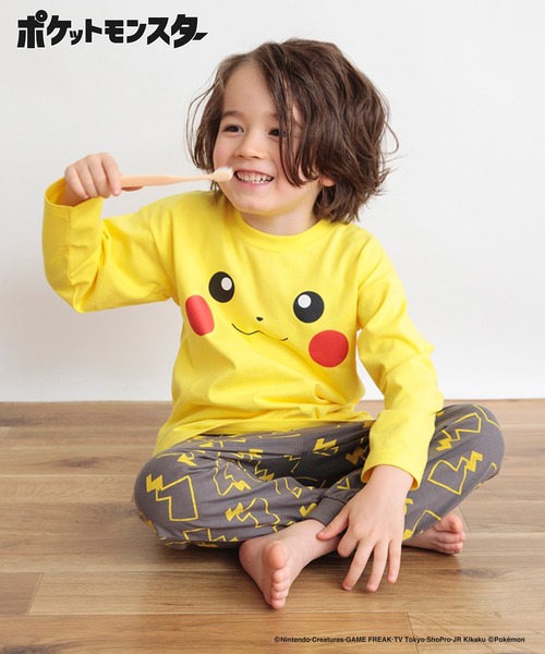 BRANSHES(ブランシェス)の「【ポケットモンスター】ルームウェア パジャマ(ルームウェア/パジャマ・キッズ・アイボリー/イエロー/ネイビー/グレー・100/130/140/110/120)」の1枚目の写真