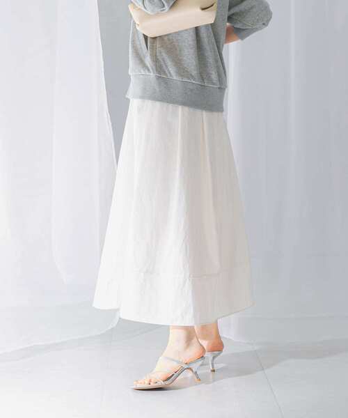 URBAN RESEARCH ROSSO WOMEN（アーバンリサーチ　ロッソ）の「スリットギャザースカート（スカート・レディース・ライトブルー/ホワイト/グリーン・FREE）」の10枚目の写真