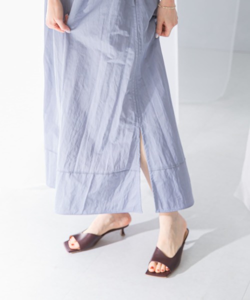 URBAN RESEARCH ROSSO WOMEN（アーバンリサーチ　ロッソ）の「スリットギャザースカート（スカート・レディース・ライトブルー/ホワイト/グリーン・FREE）」の18枚目の写真