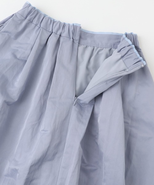 URBAN RESEARCH ROSSO WOMEN（アーバンリサーチ　ロッソ）の「スリットギャザースカート（スカート・レディース・ライトブルー/ホワイト/グリーン・FREE）」の12枚目の写真