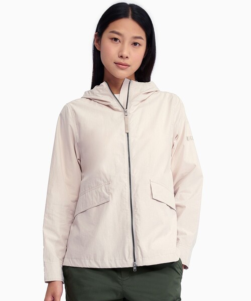 AIGLE(エーグル)の「UPF40 UVカット オーガニックコットン フーデッドジャケット(マウンテンパーカー・レディース・ダークブルー/ダークグリーン/オフホワイト・36/40/38)」の21枚目の写真