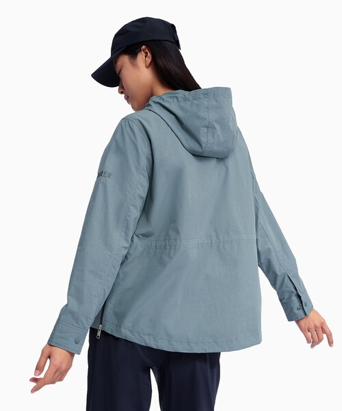AIGLE(エーグル)の「UPF40 UVカット オーガニックコットン フーデッドジャケット(マウンテンパーカー・レディース・ダークブルー/ダークグリーン/オフホワイト・36/40/38)」の15枚目の写真