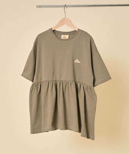 FREAK'S STORE（フリークスストア）の「限定展開 KELTY × FREAK'S STORE/ケルティ 別注 切り替え 半袖 チュニック（Tシャツ/カットソー・レディース・ブラック/杢グレー/オフホワイト/ネイビー/ベージュ・ﾌﾘ-）」の4枚目の写真