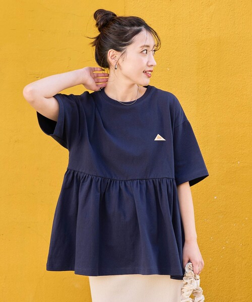 FREAK'S STORE（フリークスストア）の「限定展開 KELTY × FREAK'S STORE/ケルティ 別注 切り替え 半袖 チュニック（Tシャツ/カットソー・レディース・ブラック/杢グレー/オフホワイト/ネイビー/ベージュ・ﾌﾘ-）」の5枚目の写真