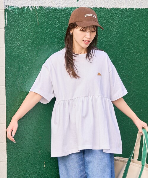 FREAK'S STORE（フリークスストア）の「限定展開 KELTY × FREAK'S STORE/ケルティ 別注 切り替え 半袖 チュニック（Tシャツ/カットソー・レディース・ブラック/杢グレー/オフホワイト/ネイビー/ベージュ・ﾌﾘ-）」の17枚目の写真