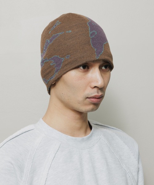 BALENCIAGA◇ニットキャップ/--/ウール/GRN/メンズ/21AW/Logo Jacquard