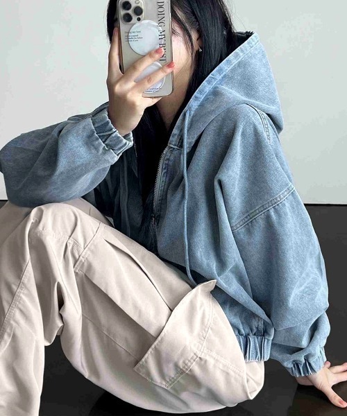 person soul デニムジャケット ダブルジップ パーカー person soul