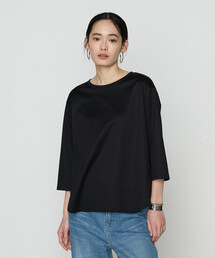 七分袖」に該当するTシャツ/カットソー（ブラック/黒色系