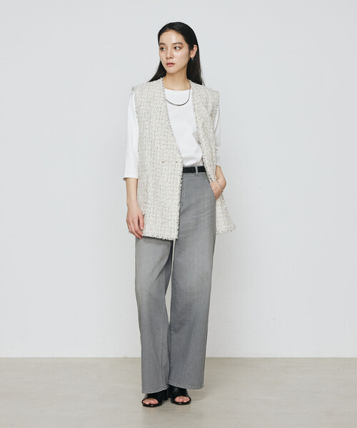 K.T KIYOKO TAKASE(キヨコタカセ)の「FISCOスムース 七分袖Tシャツ(Tシャツ/カットソー・レディース・ブラック/ホワイト/ロイヤルブルー・FREE)」の5枚目の写真