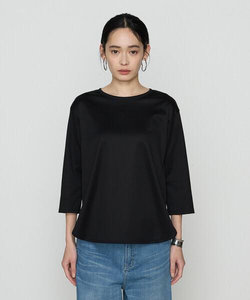 K.T KIYOKO TAKASE(キヨコタカセ)の「FISCOスムース 七分袖Tシャツ(Tシャツ/カットソー・レディース・ブラック/ホワイト/ロイヤルブルー・FREE)」の19枚目の写真
