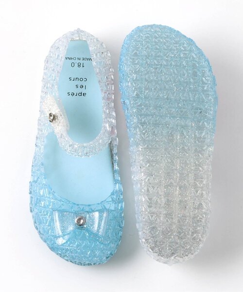 apres les cours（アプレレクール）の「リボンジェリーパンプス（サンダル・キッズ・ラベンダー/サックスブルー/サーモンピンク・14/15 /16/17/18/19）」の6枚目の写真