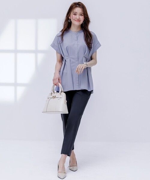 ANY SIS（エニィスィス）の「【洗える】カナパジャージー ブラウス（シャツ/ブラウス・レディース・ホワイト系/ネイビー系/スカイブルー系/ライトイエロー系・2）」の22枚目の写真