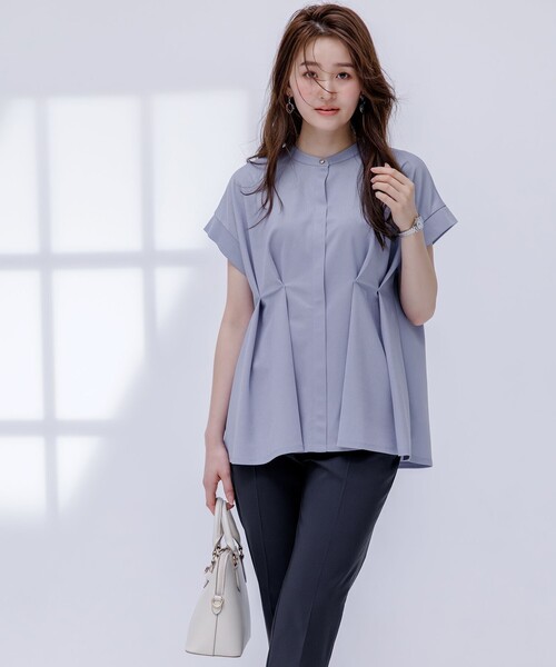 ANY SIS（エニィスィス）の「【洗える】カナパジャージー ブラウス（シャツ/ブラウス・レディース・ホワイト系/ネイビー系/スカイブルー系/ライトイエロー系・2）」の21枚目の写真