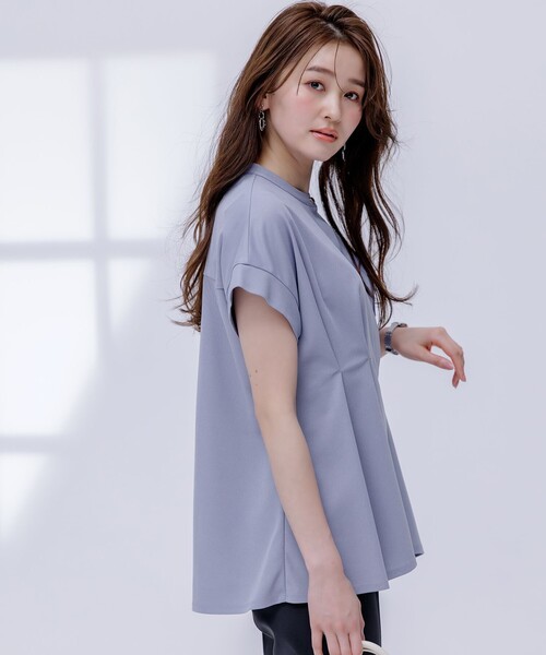 ANY SIS（エニィスィス）の「【洗える】カナパジャージー ブラウス（シャツ/ブラウス・レディース・ホワイト系/ネイビー系/スカイブルー系/ライトイエロー系・2）」の20枚目の写真