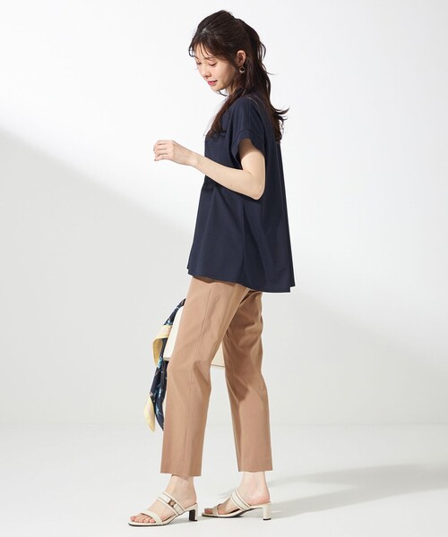 ANY SIS（エニィスィス）の「【洗える】カナパジャージー ブラウス（シャツ/ブラウス・レディース・ホワイト系/ネイビー系/スカイブルー系/ライトイエロー系・2）」の18枚目の写真