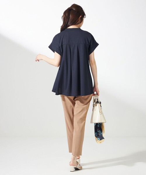 ANY SIS（エニィスィス）の「【洗える】カナパジャージー ブラウス（シャツ/ブラウス・レディース・ホワイト系/ネイビー系/スカイブルー系/ライトイエロー系・2）」の17枚目の写真