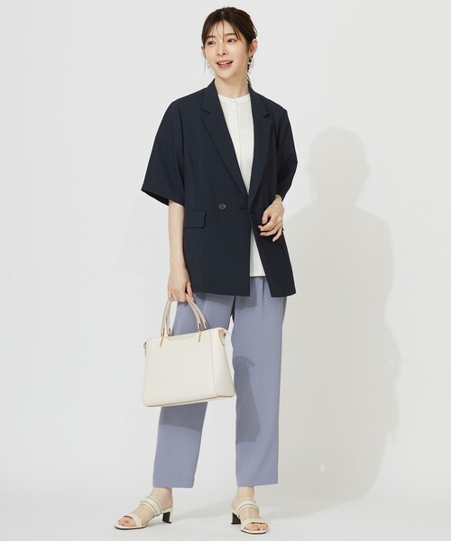 ANY SIS（エニィスィス）の「【洗える】カナパジャージー ブラウス（シャツ/ブラウス・レディース・ホワイト系/ネイビー系/スカイブルー系/ライトイエロー系・2）」の16枚目の写真