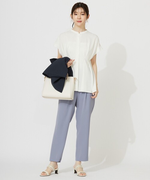 ANY SIS（エニィスィス）の「【洗える】カナパジャージー ブラウス（シャツ/ブラウス・レディース・ホワイト系/ネイビー系/スカイブルー系/ライトイエロー系・2）」の15枚目の写真