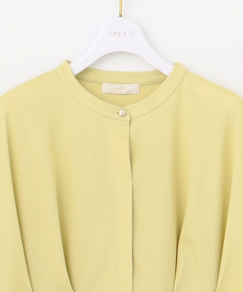 ANY SIS（エニィスィス）の「【洗える】カナパジャージー ブラウス（シャツ/ブラウス・レディース・ホワイト系/ネイビー系/スカイブルー系/ライトイエロー系・2）」の9枚目の写真