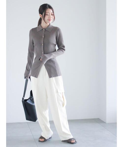 Te chichi(テチチ)の「ドレープカーゴスラックス《2025spring catalog item》(その他パンツ・レディース・オフホワイト/カーキ/チャコールグレー・F)」の5枚目の写真