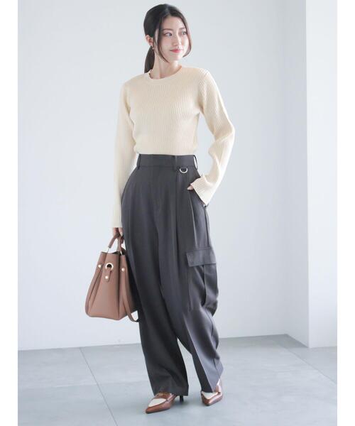 Te chichi(テチチ)の「ドレープカーゴスラックス《2025spring catalog item》(その他パンツ・レディース・オフホワイト/カーキ/チャコールグレー・F)」の12枚目の写真