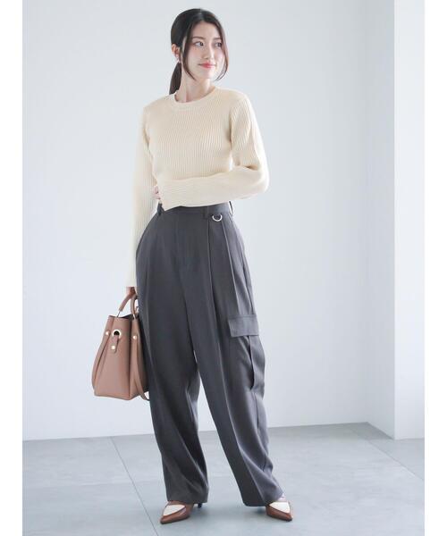 Te chichi(テチチ)の「ドレープカーゴスラックス《2025spring catalog item》(その他パンツ・レディース・オフホワイト/カーキ/チャコールグレー・F)」の13枚目の写真