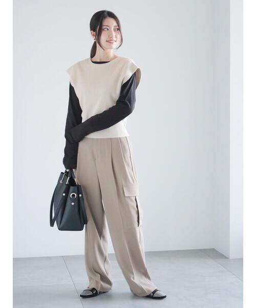 Te chichi(テチチ)の「ドレープカーゴスラックス《2025spring catalog item》(その他パンツ・レディース・オフホワイト/カーキ/チャコールグレー・F)」の16枚目の写真