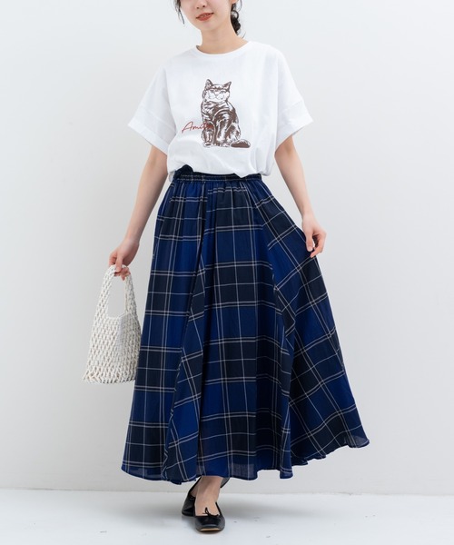 refinedworks(リファインドワークス)の「【refinedworks】レトロ 可愛い 猫 ちゃん がモチーフ となった Tシャツ(Tシャツ/カットソー・レディース・グレイッシュベージュ/ブラウン/ミント・FREE)」の18枚目の写真